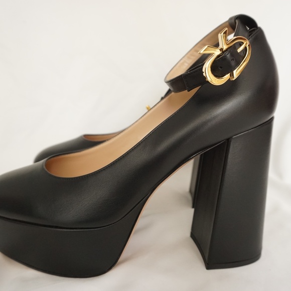 Gianvito Rossi MANILA Black Leather Platform Mary Jane Shoes Trendy!! - Picture 5 of 13